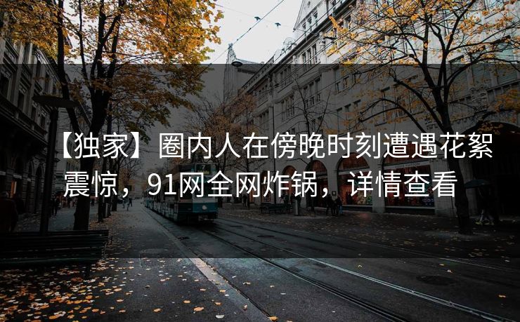 【独家】圈内人在傍晚时刻遭遇花絮震惊，91网全网炸锅，详情查看