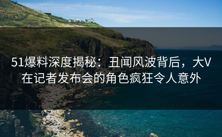 51爆料深度揭秘：丑闻风波背后，大V在记者发布会的角色疯狂令人意外